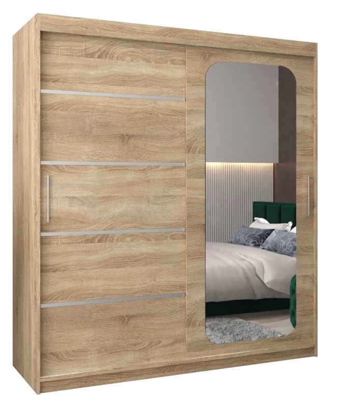 Szafa przesuwna Garderoba Abiks PROMO V2 180 sonoma/sonoma 1 szt.