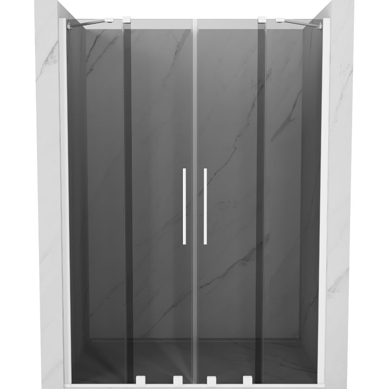 Drzwi prysznicowe przesuwne Mexen Velar grafitowe 140 cm 1 szt.