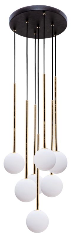 Lampa wisząca Zuma Line Ali czarno-złota-biała wym: 180 x 35 x 35 cm 7xG9 x 40W 1 szt.