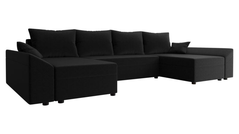 Narożnik z funkcją spania MIRJAN 24 Dante U Lux czarny 1 szt.