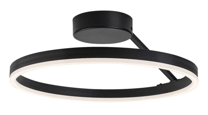 Lampa sufitowa wisząca Rabalux Isaure 3027 czarno-biała ring wbudowany LED 24W 1 szt.