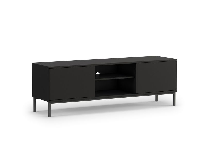 Szafka rtv dwudrzwiowa z półkami Bettso Claw 150cm czarny 1szt.