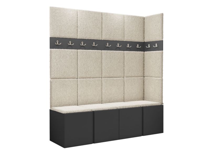 Garderoba MIRJAN 24 Orion II grafit + beżowa bukla 1 kpl.