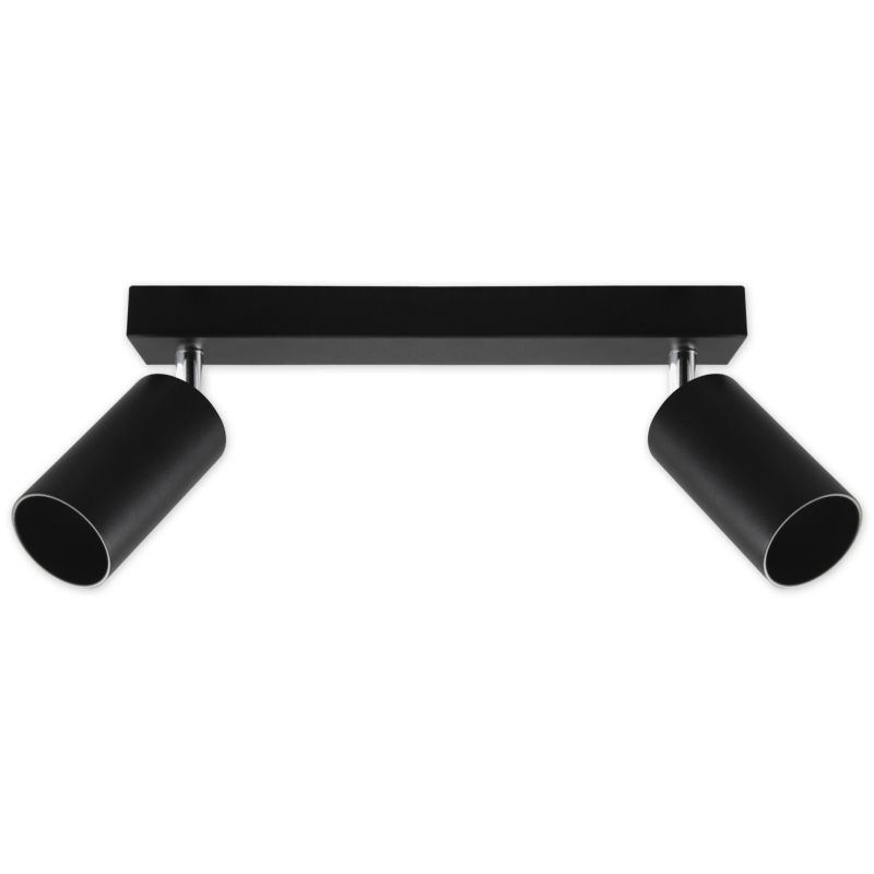 Kinkiet GU10 LED MasterLED Bardo 30cm IP20 lampa sufitowa podwójna czarny-chrom ruchomy 1 szt.