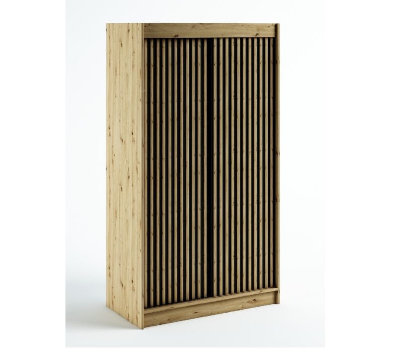 Szafa przesuwna Garderoba Abiks Lamelo 1 120 artisan + czarny 1 szt.