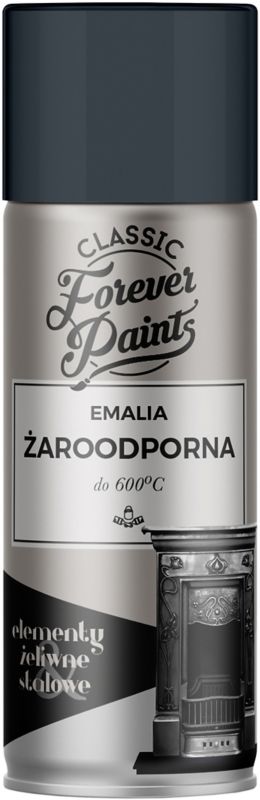 Emalia żaroodporna do 600°C Forever Paints 400 ml antracyt