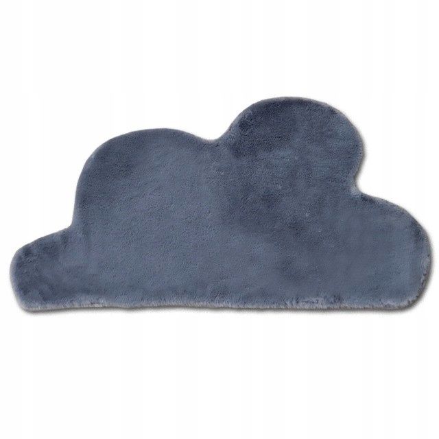 Dywan dziecięcy Seta Hali Bellarossa chmurka nowoczesny shaggy ciemny szary 60x100 cm 1 szt.