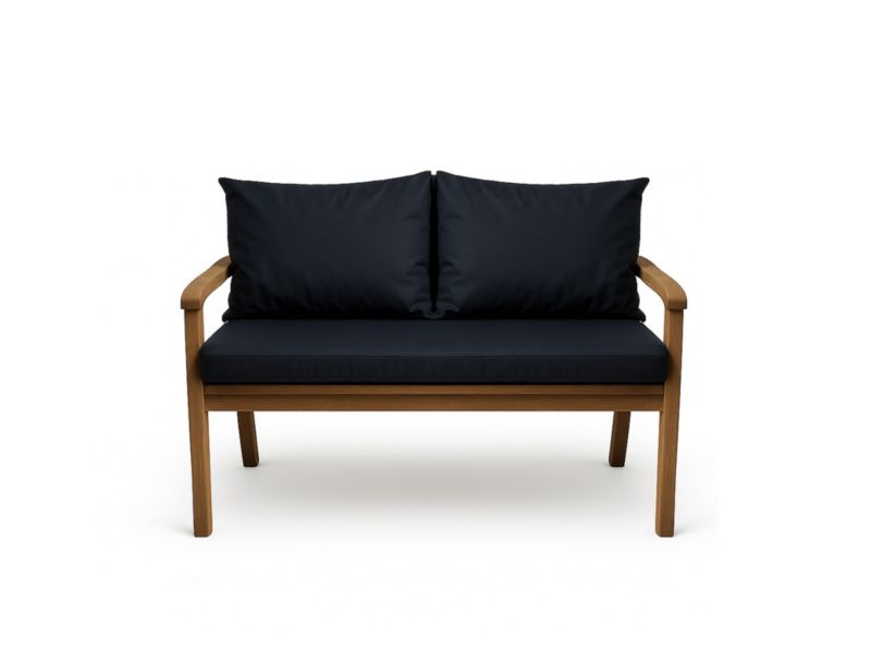 Granatowe poduszka na ławkę ogrodową 100x50x50 cm do użytku na zewnątrz/wewnątrz Setgarden