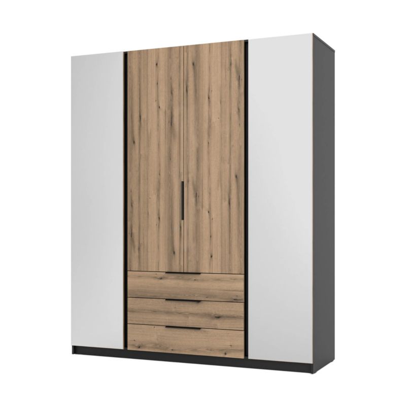 Szafa do przedpokoju 4-drzwiowa z lustrem Bonni Dravero BL/EV 2L 2F 3S 1 szt.