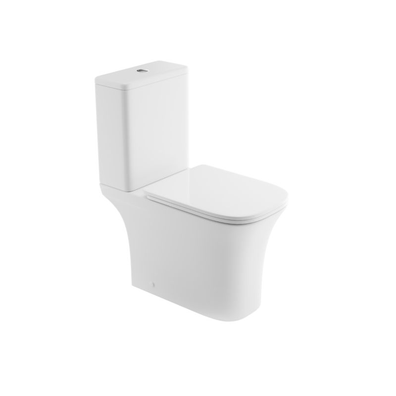 Kompakt WC Invena Clarity Bezkołnierzowy Deska Wolnoopadająca Ciche Spłukiwanie 1 szt.