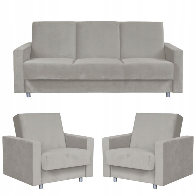 Zestaw mebli do salonu kanapa fotele Family Meble Alicja beżowy 1szt