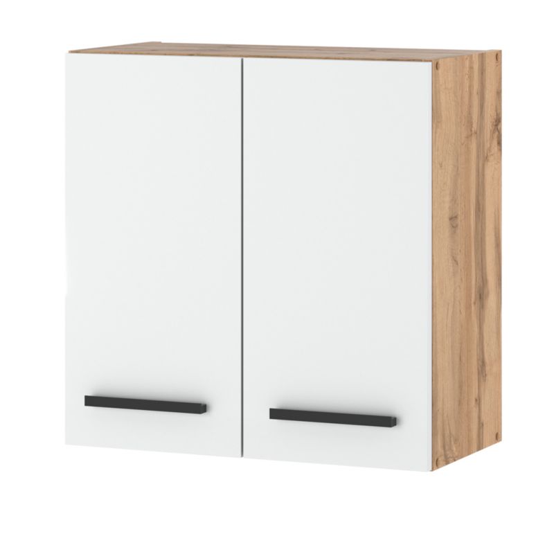 Szafka Kuchenna Hurtownia-Mebli Wisząca Blanka górna W60 60cm Dąb Wotan Biały Mat 60x30x60 cm 1szt.