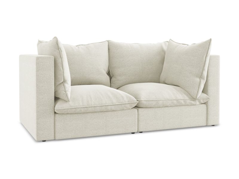 Modułowa sofa 2-osobowa LaMiaSofa RAVENNA z tkaniny bouclé 180x90 cm piaskowy 1 szt.