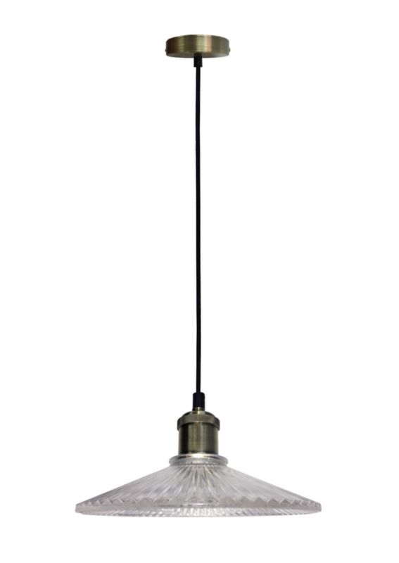 Lampa sufitowa wisząca Candellux Chester patyna-przezroczysty wym: 90 x 21 x 21 cm 1xE27 x 40W 1 szt.