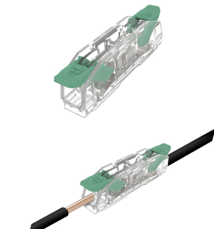 Złączka uniwersalna EDO przelotowa instalacyjna z dźwignią do wszystkich rodzajów przewodów maks. 4mm² 2-przew. EDO2411 50 szt.