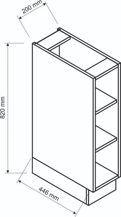 Szafka kuchenna stojąca 20 Stolkar NATALIA DO20 popielata 1 szt