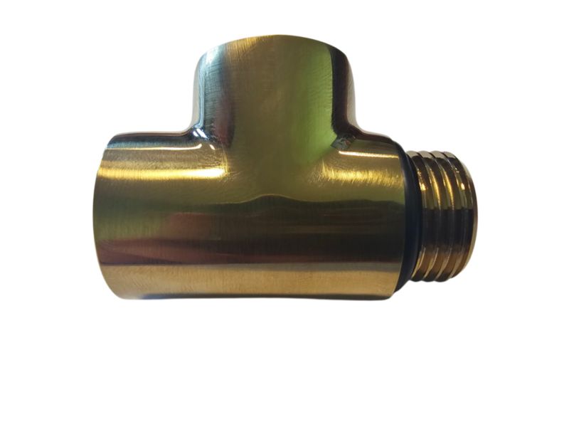 Trójnik do grzałki 1/2" złoty