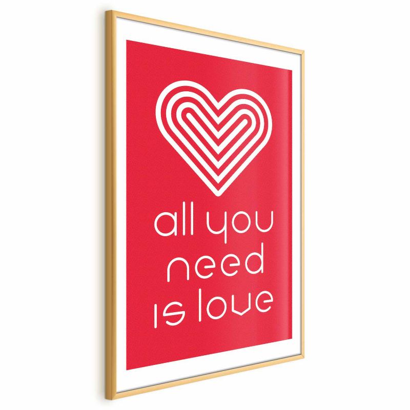 Plakat Artgeist Kochajmy się 60x90 cm z ramą złotą 1 szt