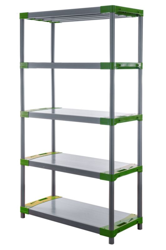 Regał plastikowy MODO24 zielony wzmocniony do piwnicy 180x100x46 cm eco 1 szt.