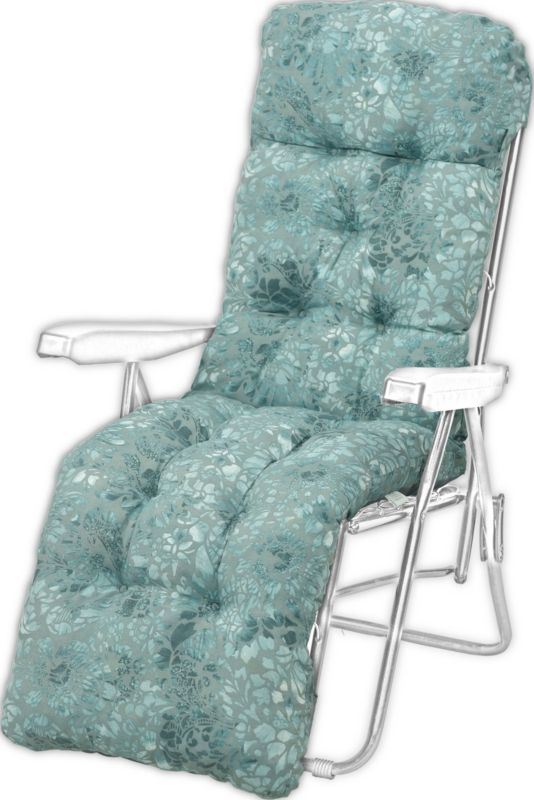 Poduszka na leżak z podnóżkiem AMPO gruba niebieski szary 1 szt.