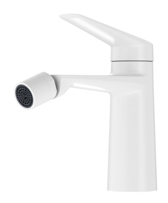 Bateria Bidetowa Granitan Nave Biała Łazienkowa Mosiężna stojąca Jednnouchwytowa 1 szt.