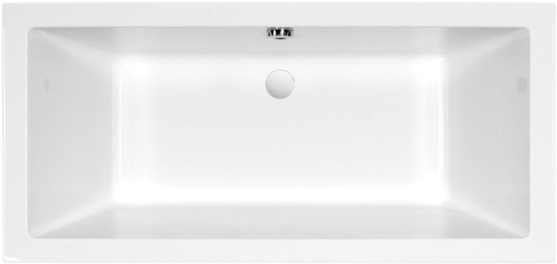 Wanna prostokątna Cersanit Intro 160x75 cm akrylowa biała z wzmocnieniem 215l 1 szt.