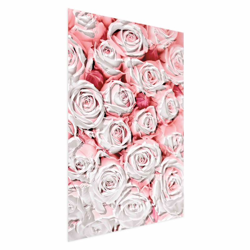 Plakat Artgeist Białe róże 21x30 cm bez ramy 1 szt