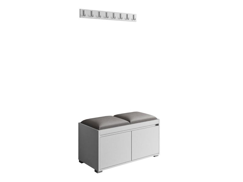 Zestaw do przedpokoju MIRJAN 24 Grawis 80 I biały + szary 1 kpl.