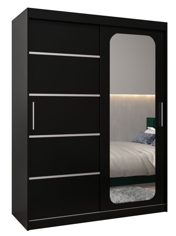 Szafa przesuwna Garderoba Abiks PROMO V2 150 czarny/czarny 1 szt.