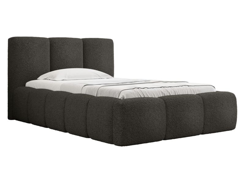 Łóżko tapicerowane MIRJAN 24 Kevson Boucle 90x200 grafitowy 1 szt.
