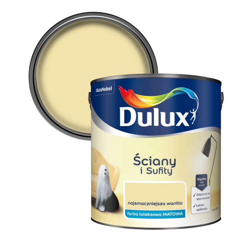 Farba Dulux Ściany i Sufity najsmaczniejsza wanilia 2,5 l