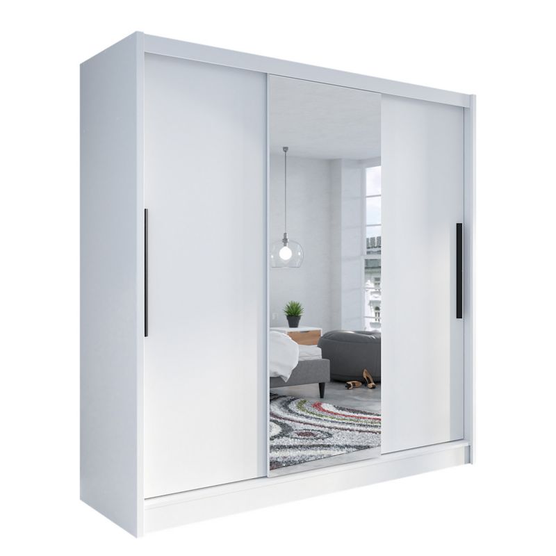 Szafa przesuwna z lustrem MIRJAN 24 Aris I biały 1 szt.