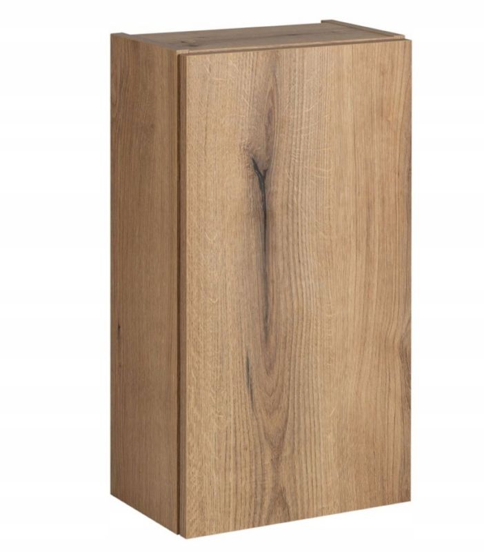 Szafka łazienkowa Furnidea 30 cm wisząca słupek ryflowany front dąb coast evoke Nova Oak 1 szt.
