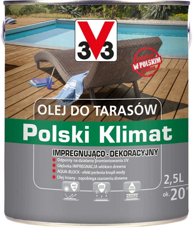 Olej do tarasów V33 tek 2,5 l