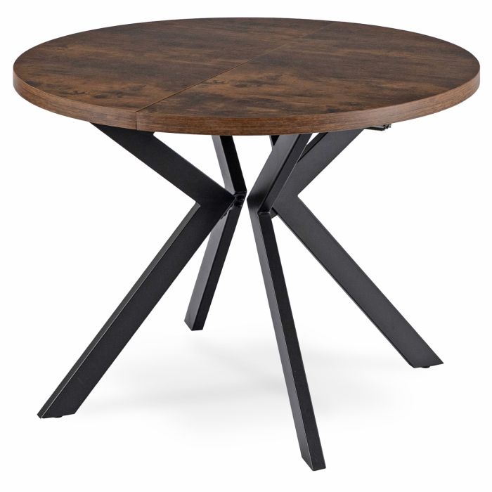 Stół Okrągły Mebel Elite LUKAS Rozkładany Nowoczesny Jadalnia Salon Loft Dąb Rustykalny 1 szt