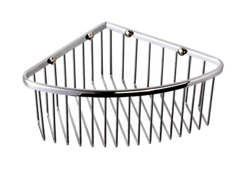 Koszyk narożny Stella chromowy 20,5x20,5x9 cm do montażu ściennego 1 szt.
