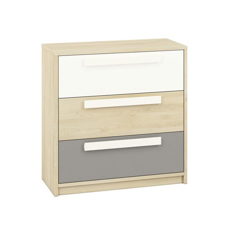 Komoda ML Meble DOT 92 buk/biała/szara 1 szt.