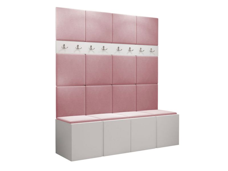 Garderoba MIRJAN 24 Orion V biały + różowy 1 kpl.