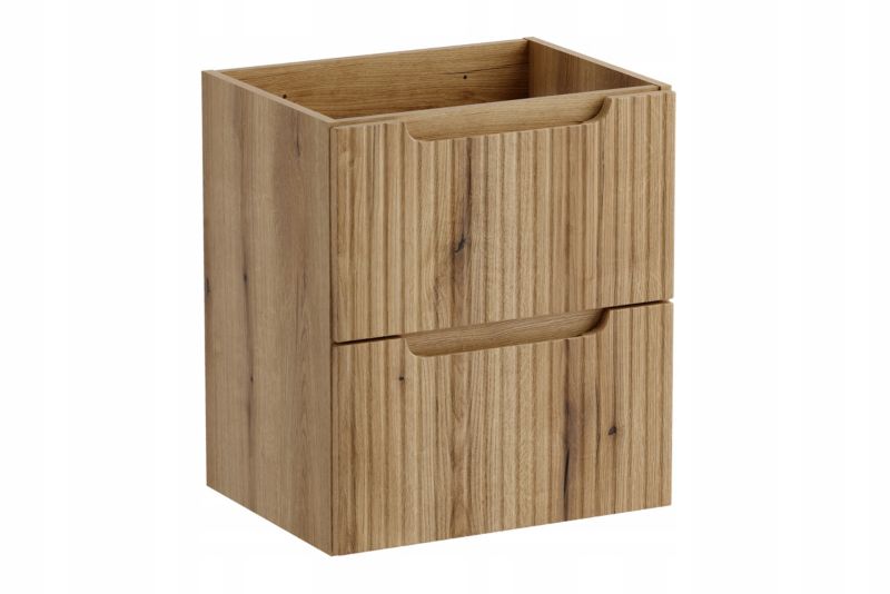 Szafka pod umywalkę Furnidea 50 cm dąb Coast Evoke ryflowana Nova 1 szt.
