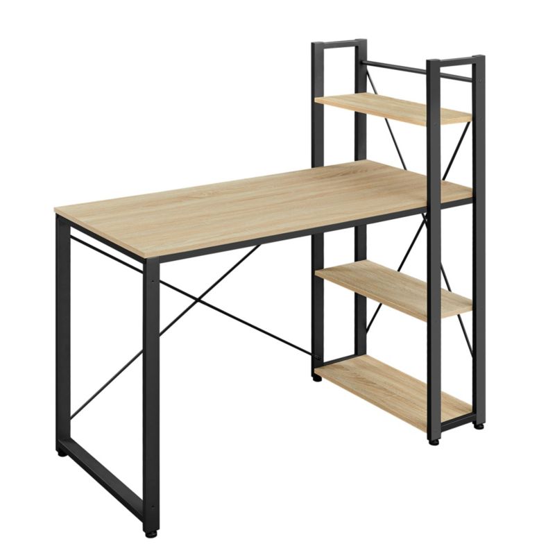 Biurko Komputerowe z półkami, Songmics, sonoma 1szt