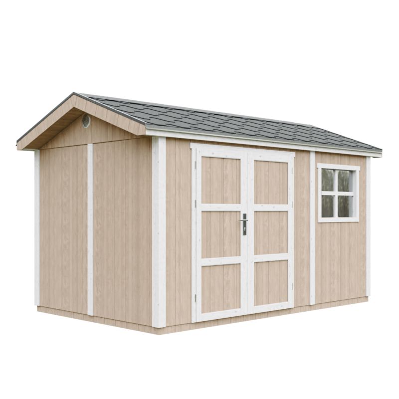 Domek ogrodowy TIMBELA M914A-TERRA BROWN 8,68 m² LP Smartside z podłogą i gontem bitumicznym 1 szt.