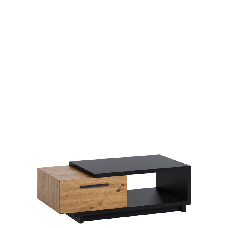 Stolik kawowy MIRJAN 24 Ines 120 dąb artisan / czarny mat 1 szt.