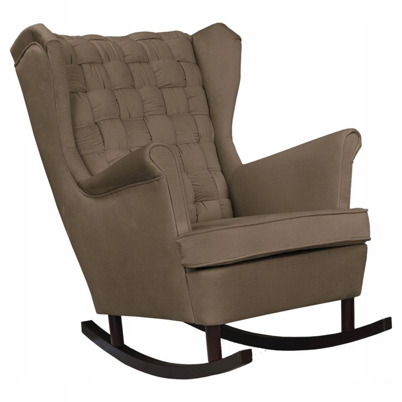 Fotel uszak do salonu bujany Family Meble Carol brązowy 1szt