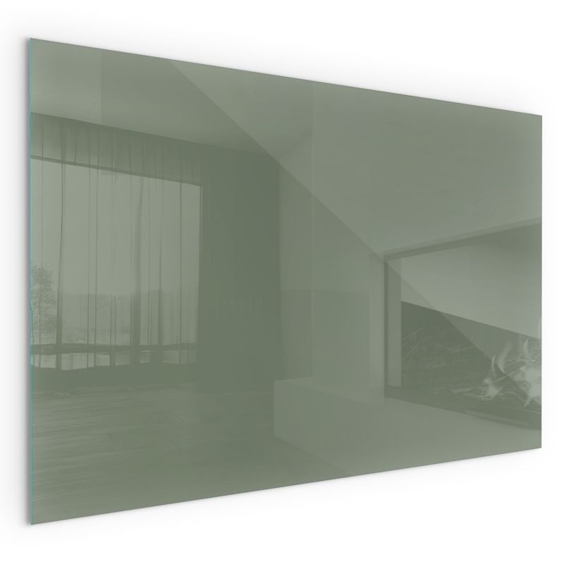 Szklana Podkładka Pod Kominek Prostokąt Wallfluent 100x70 cm Oliwkowy zielony 1 szt.