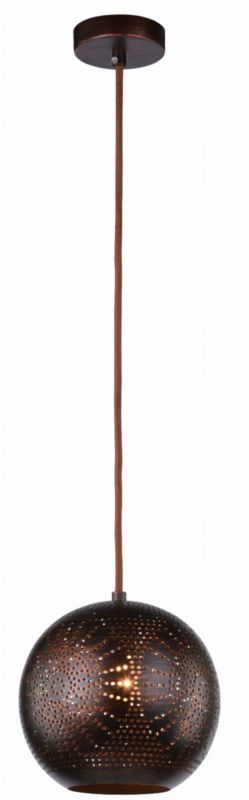 Lampa wisząca Candellux Sfinks brązowa wym: 125 x 25 x 25 cm 1xE27 x 60W metal 1 szt.