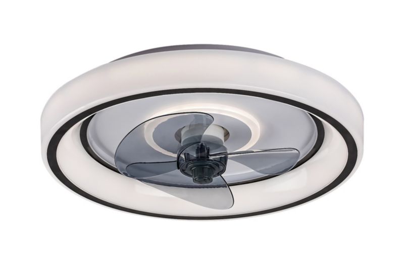 Wentylator sufitowy z lampą Rabalux Horacio czarno-biały LED 3000-6000K 5850lm IP20 wym: 12 x 47 x 47 cm - 1 szt.