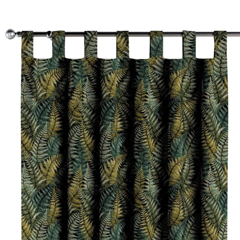 Zasłona na szelkach 1 szt. 130 x 260 cm Dekoria zielone liście paproci 1 szt.