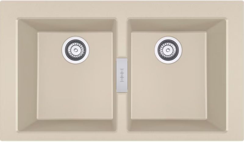Zlewozmywak granitowy Franke Sirius 2.0 86x50 cm beżowy, 2-komorowy, 1 szt.
