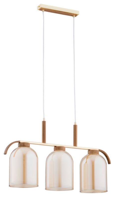 Lampa wisząca Alfa Aris 3034 jasne drewno-złota-miodowy nad stół 3xE27 x 15W 1 szt.