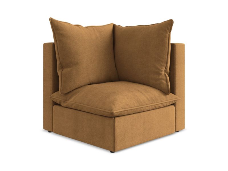 Moduł narożny LaMiaSofa RAVENNA z tkaniny strukturalnej 90x90 cm terakota 1 szt.